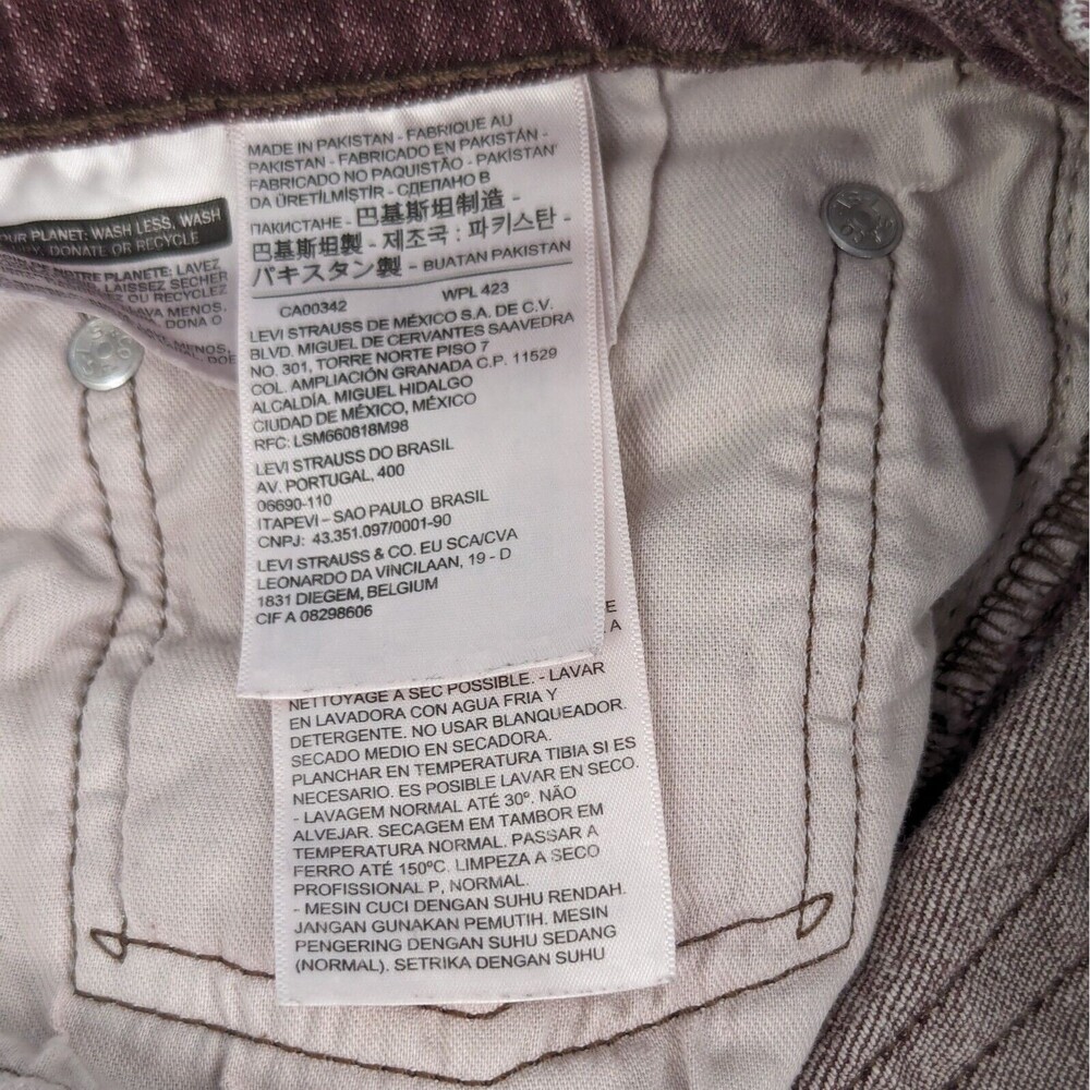 Levis 541 Athletic Fit 30 Mens 36x32 (38x30) Boysenberry Crush Acid Wash Jeans - Picture 6 of 12